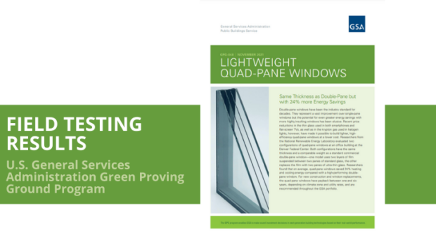Alpen Quad-Pane Windows Demonstrate an Average Simple Payback of Under Two Years in GSA Green Proving Ground Testing
